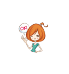 元気OLの-  Q   ちゃん（個別スタンプ：17）
