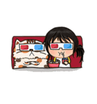 Miss.Glasses and her cat (EN)（個別スタンプ：30）