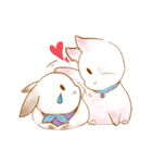Healing cat ＆ rabbit（個別スタンプ：5）