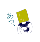 セーラー服ガール（個別スタンプ：4）