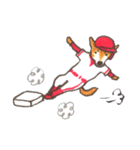赤い野球犬（個別スタンプ：8）