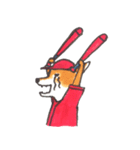 赤い野球犬（個別スタンプ：23）