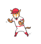 赤い野球犬（個別スタンプ：31）