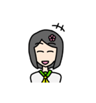 花飾りの女の子（個別スタンプ：3）