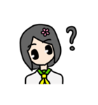 花飾りの女の子（個別スタンプ：11）