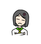 花飾りの女の子（個別スタンプ：12）