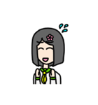 花飾りの女の子（個別スタンプ：13）