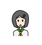 花飾りの女の子（個別スタンプ：14）