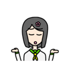 花飾りの女の子（個別スタンプ：21）