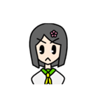 花飾りの女の子（個別スタンプ：23）