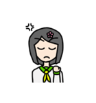 花飾りの女の子（個別スタンプ：25）