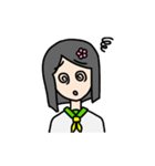 花飾りの女の子（個別スタンプ：31）