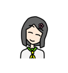 花飾りの女の子（個別スタンプ：33）