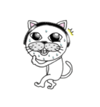 ハッとする猫。（個別スタンプ：7）