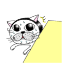 ハッとする猫。（個別スタンプ：22）