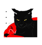 リアル系黒猫（個別スタンプ：7）