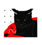 リアル系黒猫（個別スタンプ：8）
