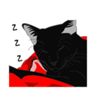 リアル系黒猫（個別スタンプ：9）