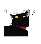リアル系黒猫（個別スタンプ：23）