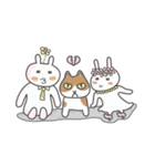 Rabbits and The Cat（個別スタンプ：36）