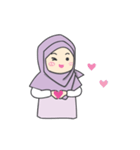 Aleena cute hijab（個別スタンプ：14）