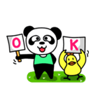 Panda ＆ Chicken Friends Forever（個別スタンプ：13）