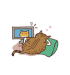 tan eat cat（個別スタンプ：14）