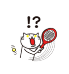 テニスととても白い猫（個別スタンプ：38）