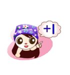 A pretty girl with flowers on hair（個別スタンプ：17）