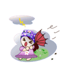 A pretty girl with flowers on hair（個別スタンプ：37）