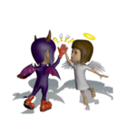 3D Angel and Devil（個別スタンプ：7）