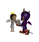 3D Angel and Devil（個別スタンプ：8）