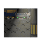 3D 目が怖いネコ「ドラ猫モータース」（個別スタンプ：36）