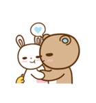 lil bunny and big bear（個別スタンプ：35）