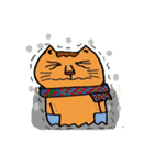 Funny thumbcat family（個別スタンプ：8）