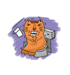 Funny thumbcat family（個別スタンプ：23）