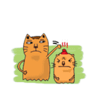 Funny thumbcat family（個別スタンプ：35）