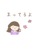 ふわっとカラフル女の子。（個別スタンプ：4）