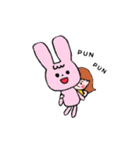 ぴたっとくっつくおんなのこ（個別スタンプ：3）