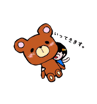 ぴたっとくっつくおんなのこ（個別スタンプ：8）