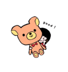 ぴたっとくっつくおんなのこ（個別スタンプ：9）