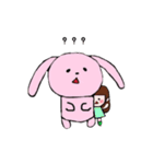 ぴたっとくっつくおんなのこ（個別スタンプ：23）