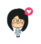 The girl wearing black glasses（個別スタンプ：28）