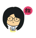 The girl wearing black glasses（個別スタンプ：33）
