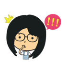 The girl wearing black glasses（個別スタンプ：34）