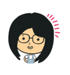 The girl wearing black glasses（個別スタンプ：36）