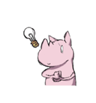 何かを諦めたサイ（個別スタンプ：25）