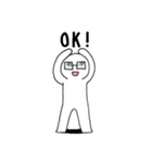 白メガネ（個別スタンプ：11）