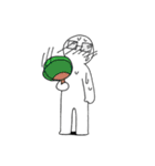白メガネ（個別スタンプ：35）