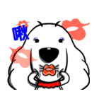 White dog with Red cravat（個別スタンプ：32）